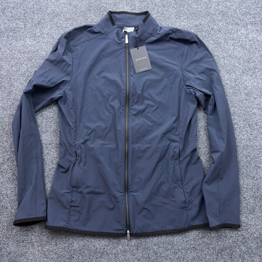 Dunning Golf Jacket Womens S Halo Blue Full Zip Performance Golf Tennis Running